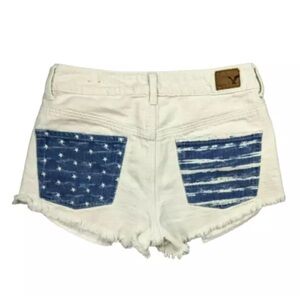 American Eagle Stars and Stripes Denim Shorts
